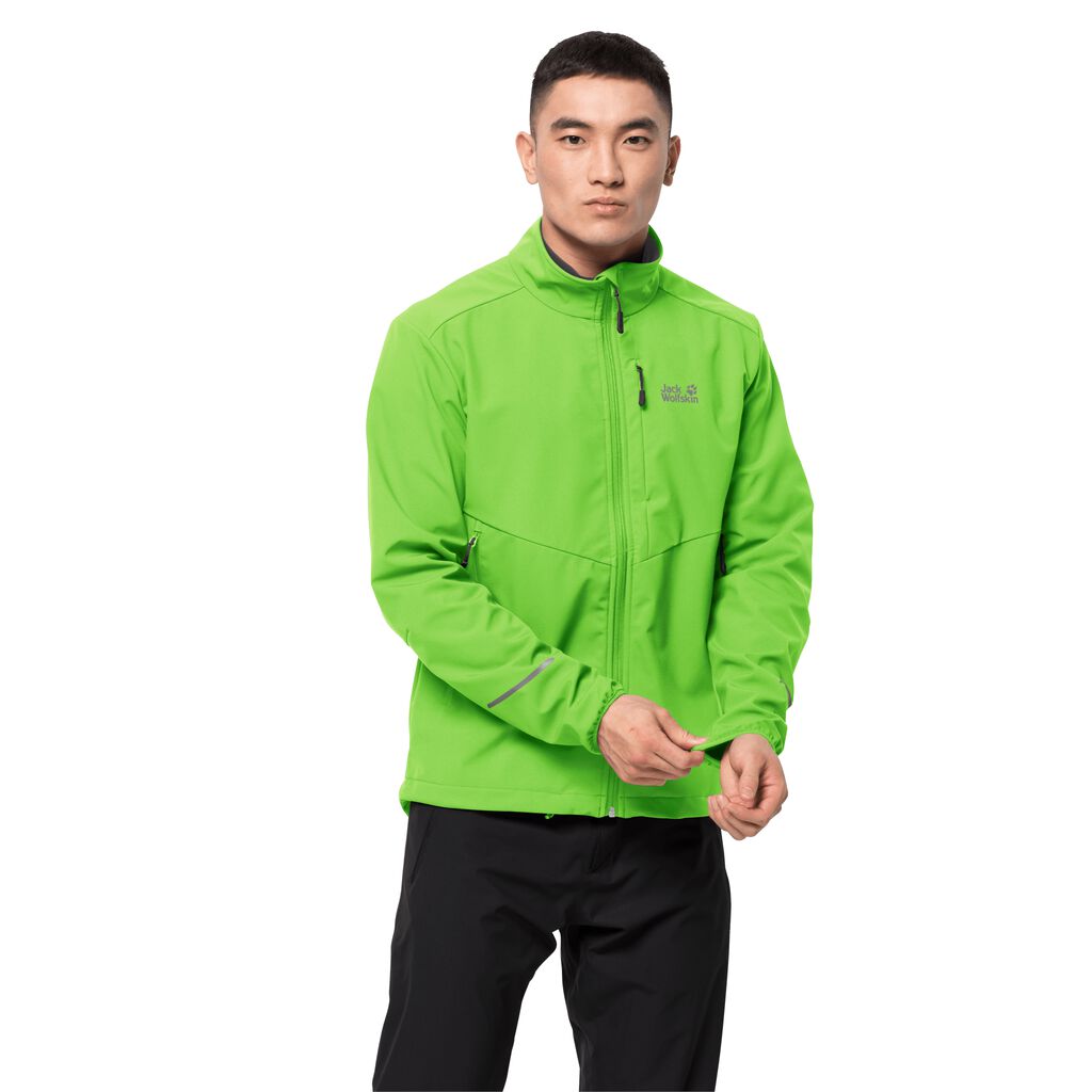 Jack Wolfskin DELTA TOUR Férfi Softshell Kabát Zöld - MBTKPE-287